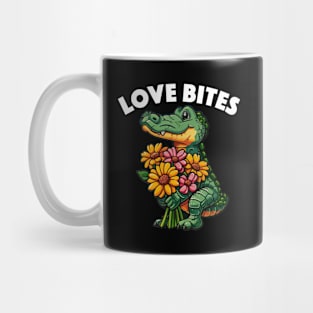 Crocodile - Love Bites (with White Lettering) Mug